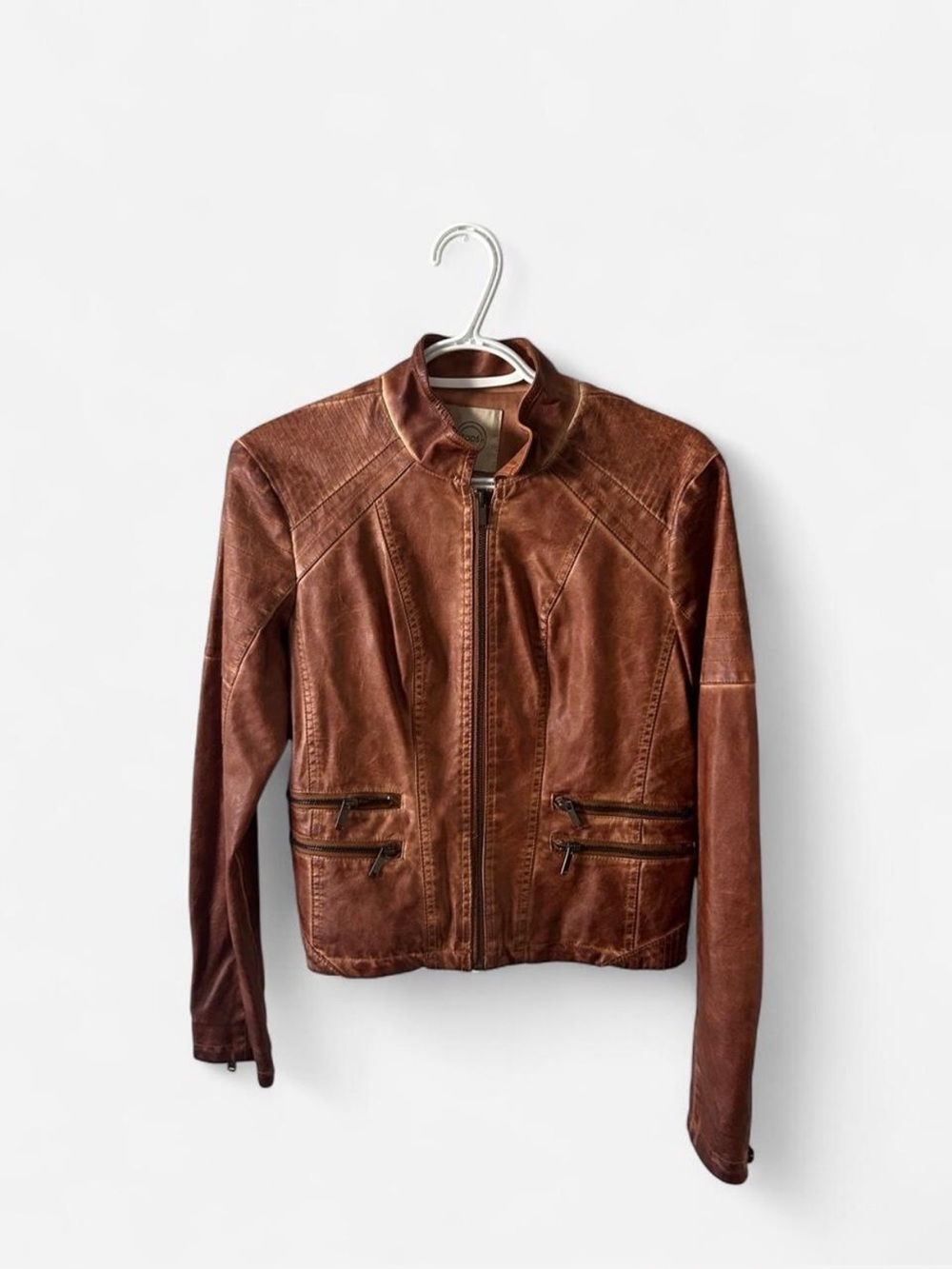 Stoosh brown leather jacket